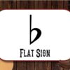 Don't Fret Music Terms and Symbols Sample Calling Card - Picture of Flat Sign