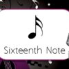 Don't Fret Music Terms and Symbols Sample Calling Card - Picture of Sixteenth Note