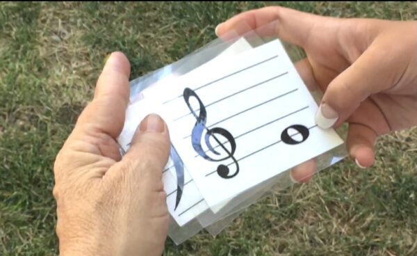 Summer Splash Music and Piano Camp Sample Note Identification Card Treble Clef