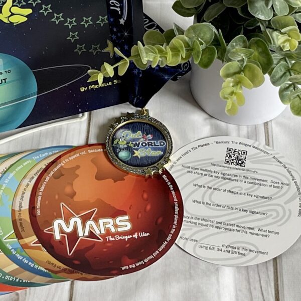 Music is Out of This World Practice Motivation Program and Game - Planet Cards and Medal