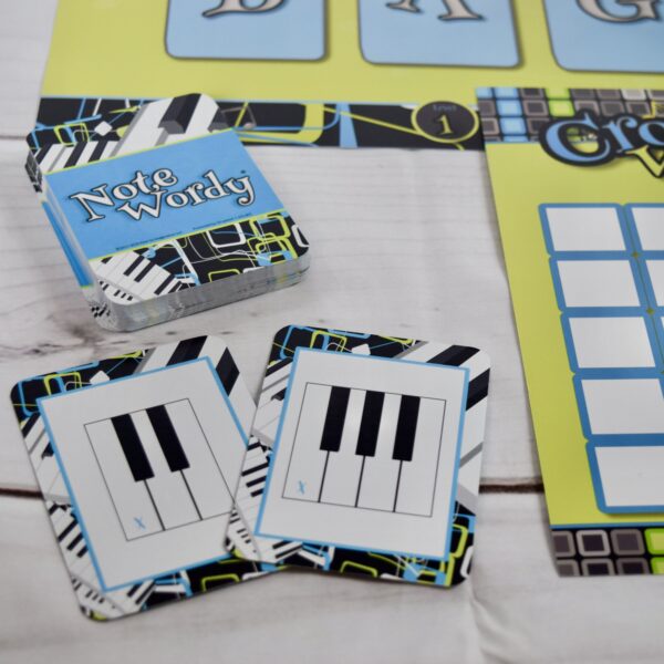 NoteWordy 1 Music Note Game - Keys on Keyboard Cards