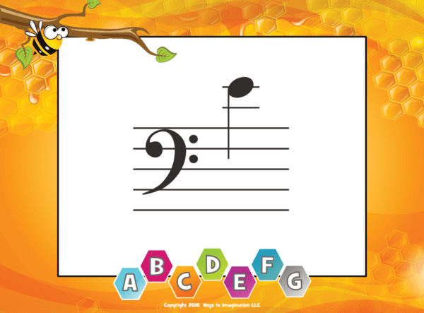 Spelling Bee Note Game Sample Calling Card Bass Clef