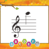 Spelling Bee Note Game Sample Calling Card Treble Clef Ledger Line
