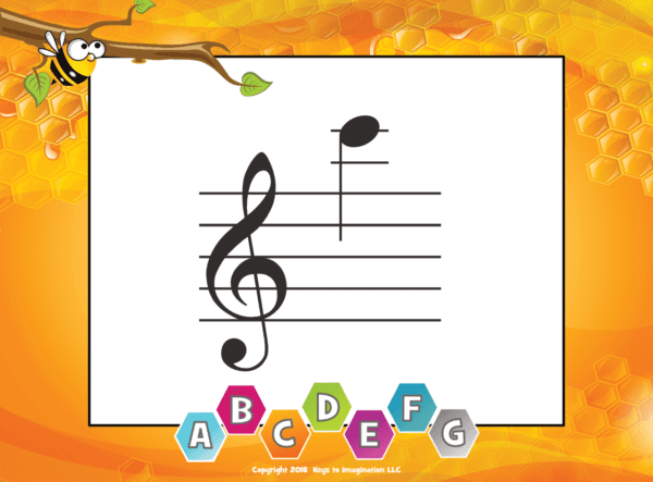 Spelling Bee Note Game Sample Calling Card Treble Clef Ledger Line