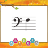 Spelling Bee Note Game Sample Calling Card F in Bass Clef