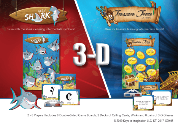 Symbol Shark and Treasure Trove of Terms 3D Music Terms and Symbols Game Cover