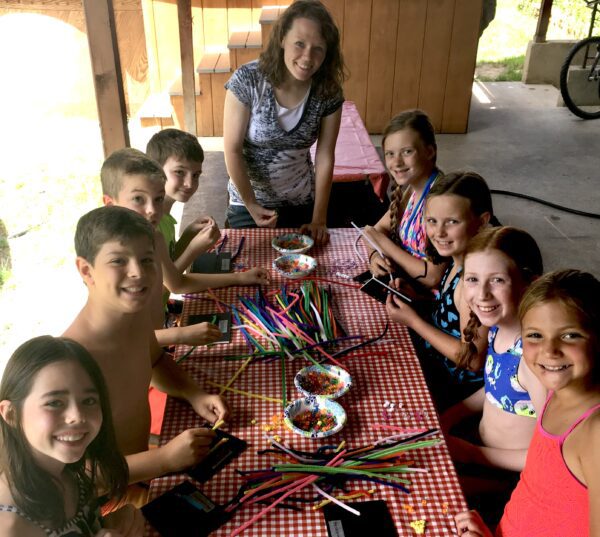 Tiffany Horrocks and Students Creating Craft Summer Splash Camp
