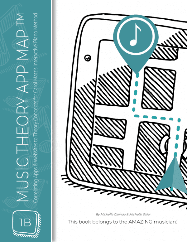 Music Theory App Map Level 1B Sample Page Carol Matz Cover