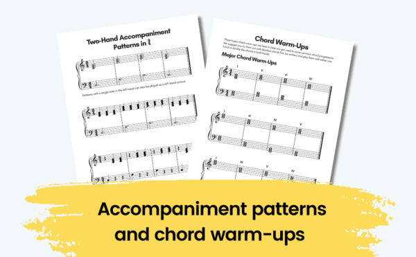 Easy Piano Lead Sheet Christmas Level 1 Sample Accompaniment Patterns