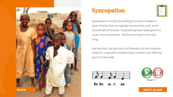 Are We There Yet World Music Program - Africa Syncopation Sample Slide