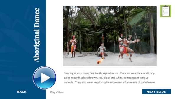 Are We There Yet World Music Program - Australia Aboriginal Dance Sample Slide