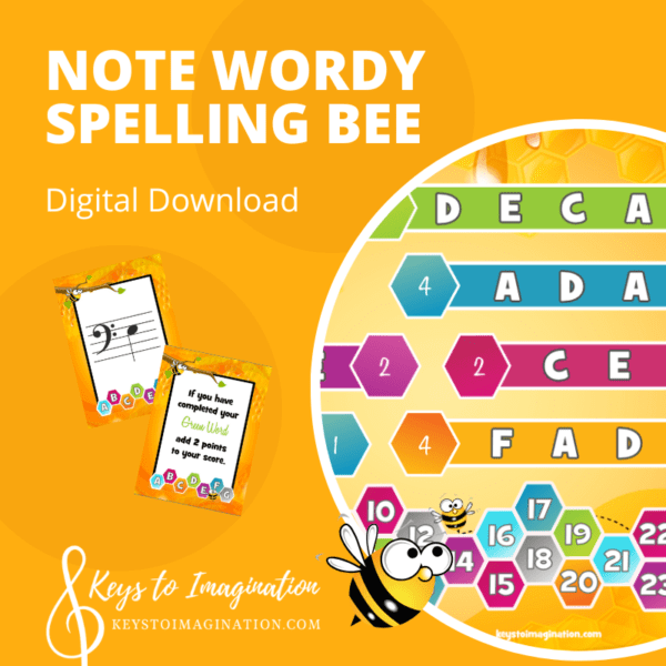 Spelling Bee Note Print at Home Download